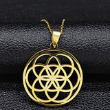 Gold pendant with intricate design on a black textured background